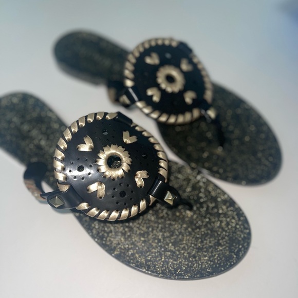 Jack Rogers Georgia Glittery Jelly Thong  Sandals - New In Box - Picture 11 of 17